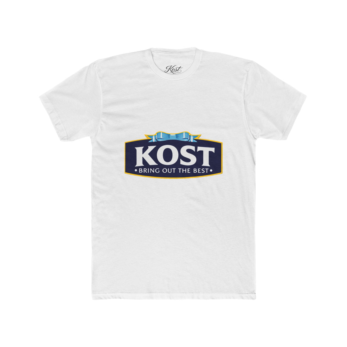 KOST Logo Tee — 'Bring Out The Best' Retro Badge Cotton T‑Shirt