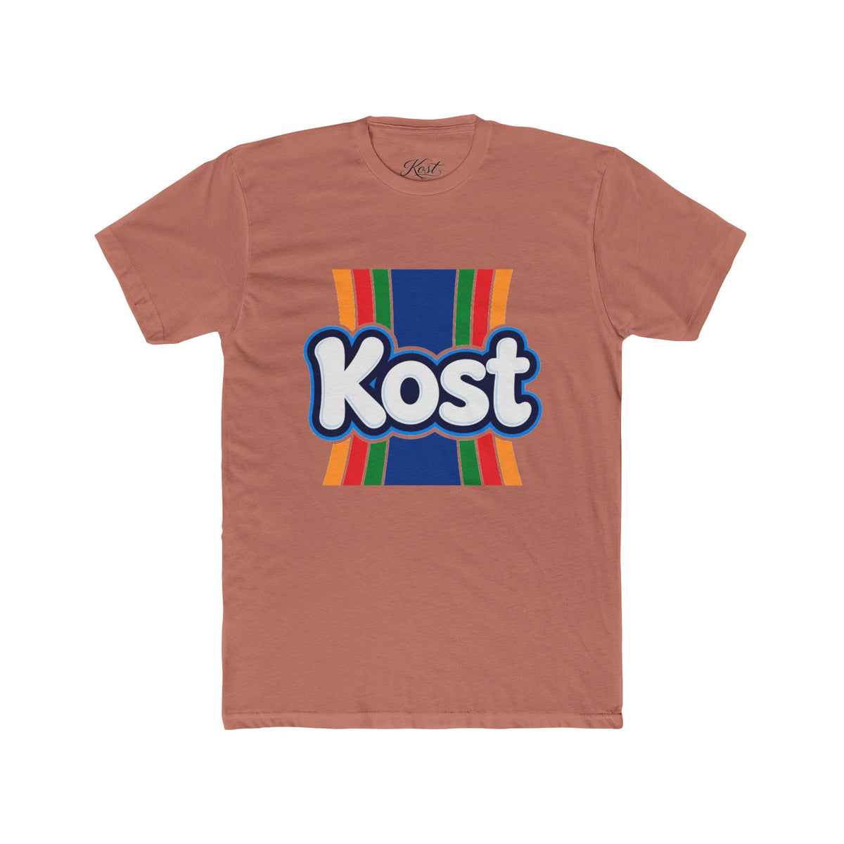 Kost Retro Stripe Tee — Vintage Colorblock Logo T-Shirt