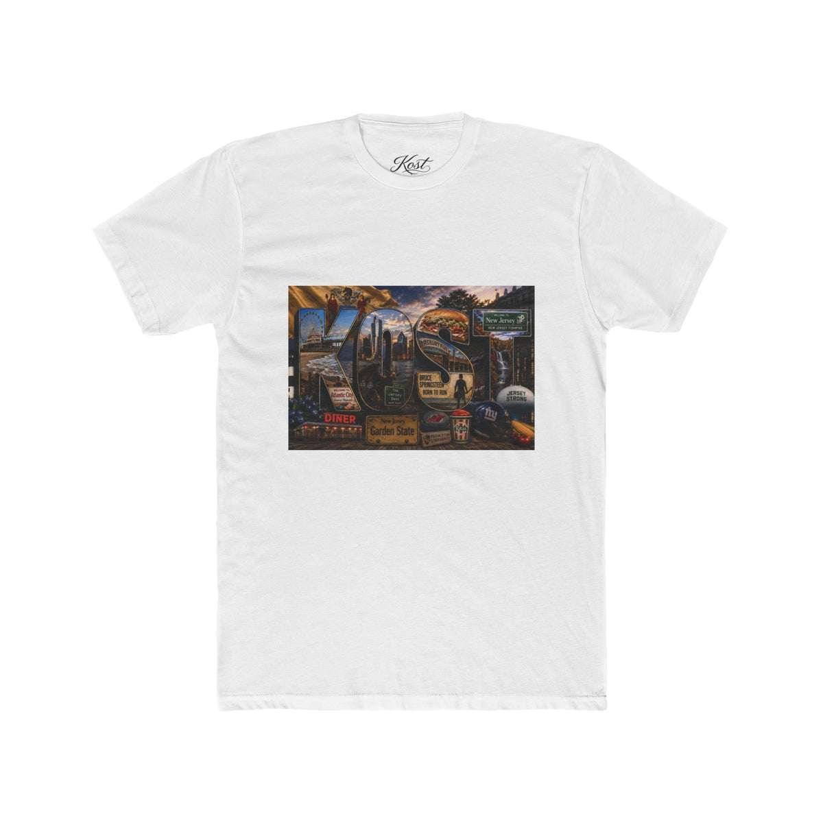 Vintage Route 66 Road Trip Tee — Retro Gas Station Collage T‑Shirt