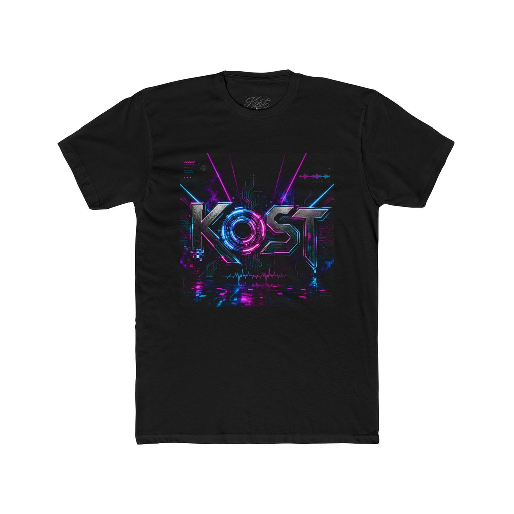 KOSY Neon Geometric Graphic T-Shirt
