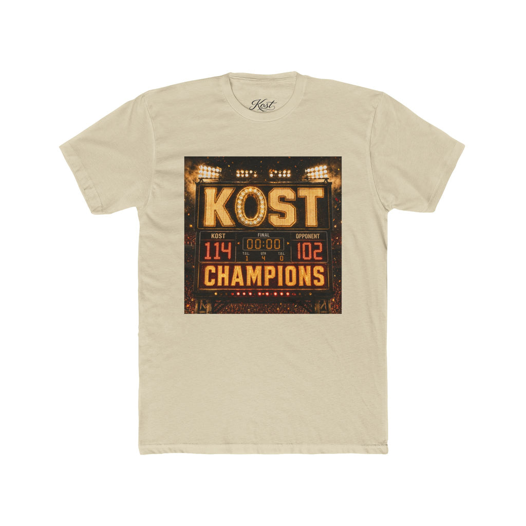 KOST Champions Basketball Scoreboard Tee – '114-102' Victory Shirt