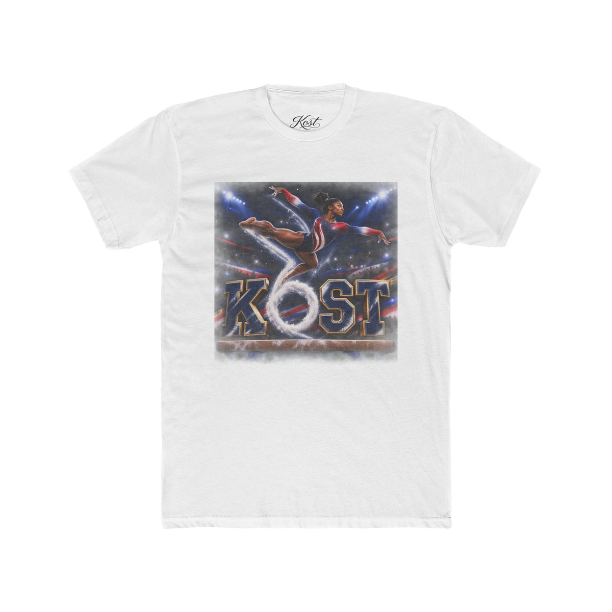 Surfing Skateboarder Graphic Tee — "KOST" Retro Skate Skatepark Shirt
