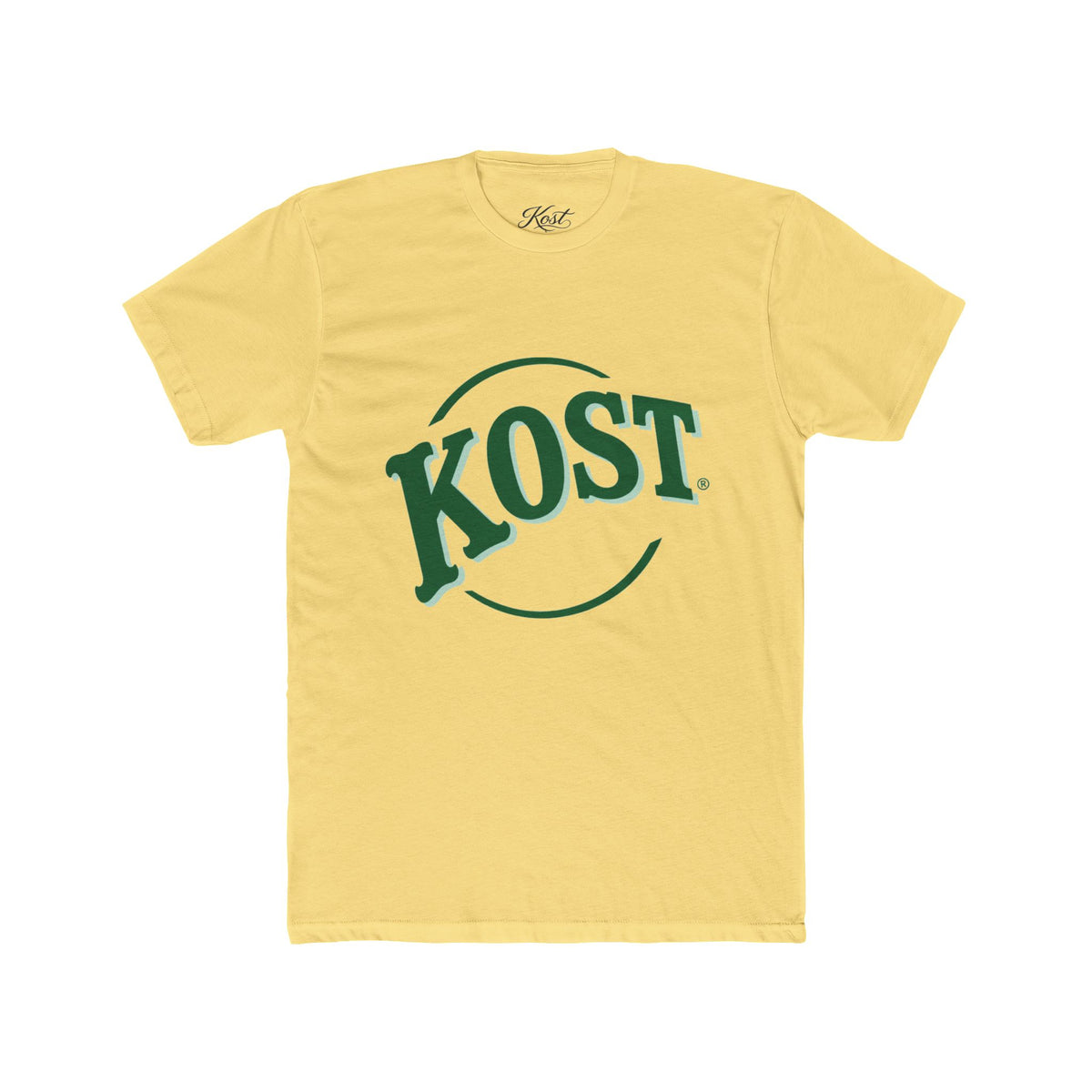 KOST Vintage Logo Tee — Green Retro Circle Graphic T-Shirt