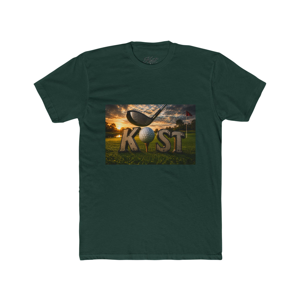 K!ST Golf Sunset Crew Tee — Vintage Golf Club Graphic T-Shirt