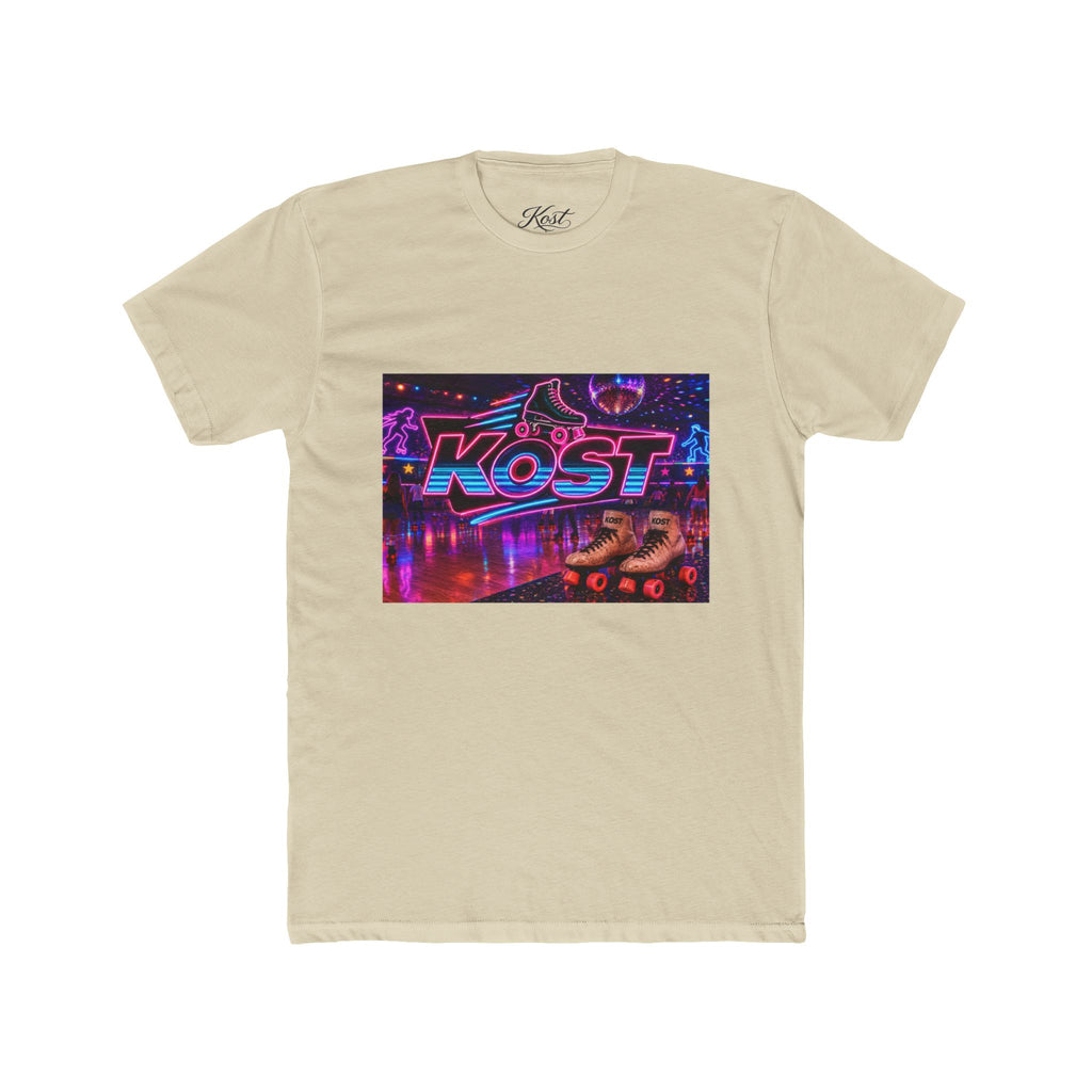 Retro Roller Disco Tee — “KOST” Neon Skate Graphic T-Shirt