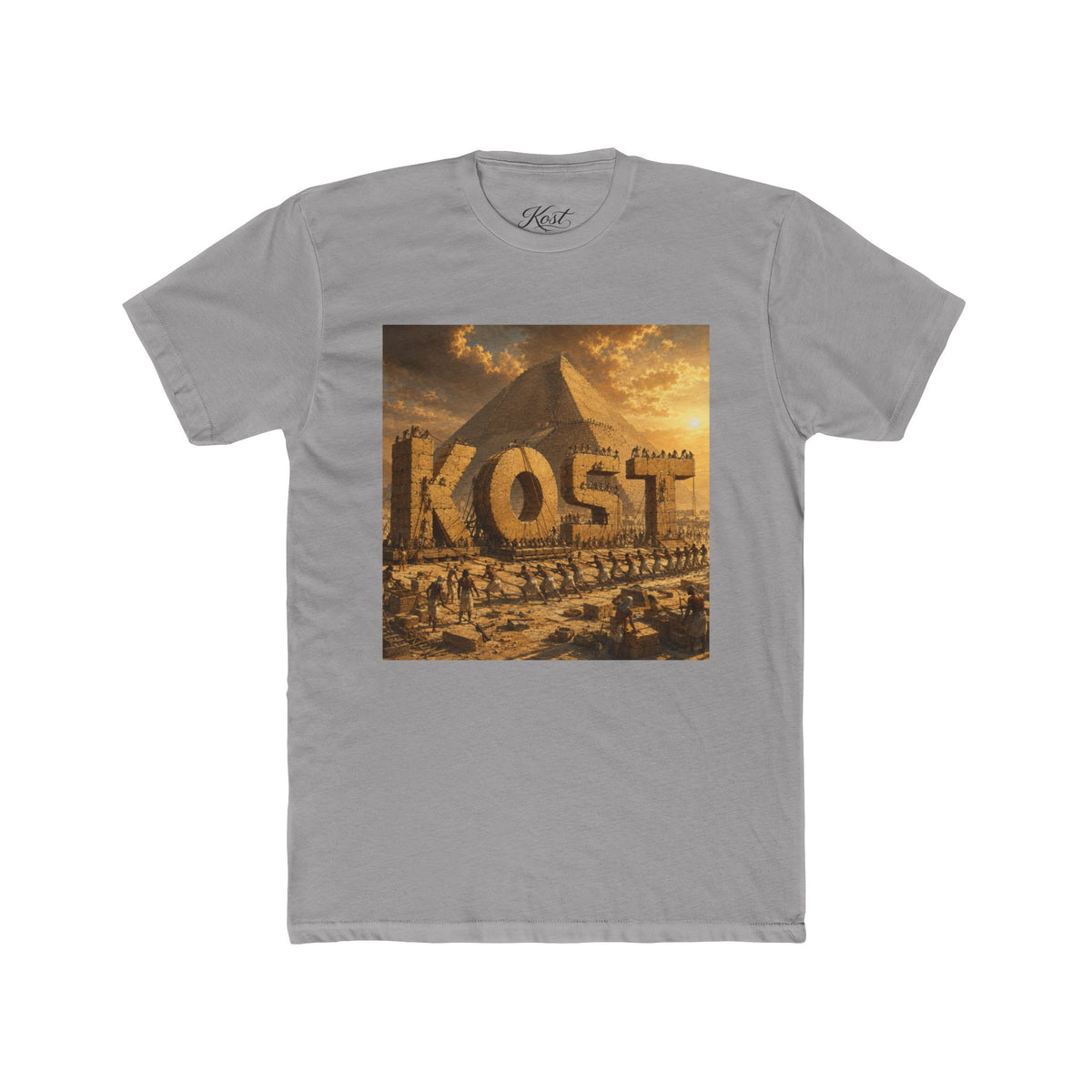 Egyptian Pyramid Graphic Tee - 'KOST' Vintage Desert Scene