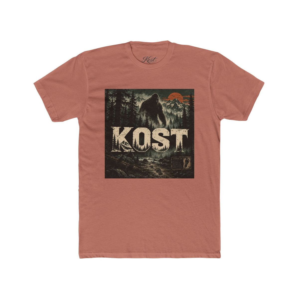 KOST Bigfoot Forest Tee — Vintage Sasquatch Mountain Graphic Shirt