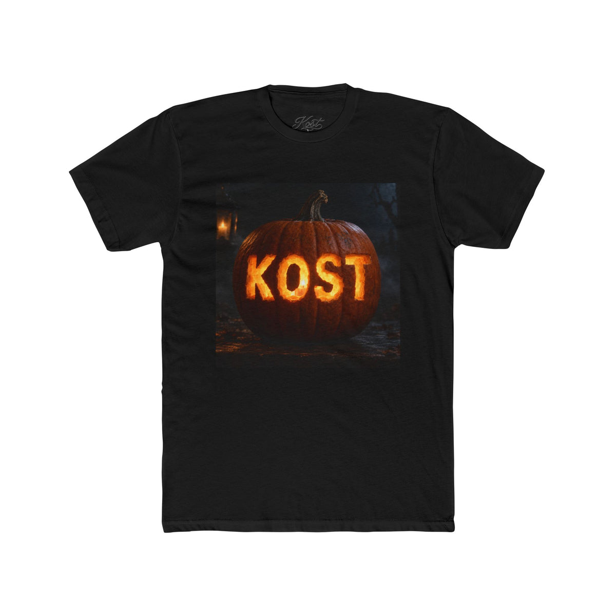 Pumpkin Carved 'KOST' Tee — Halloween Jack-O'-Lantern T-Shirt