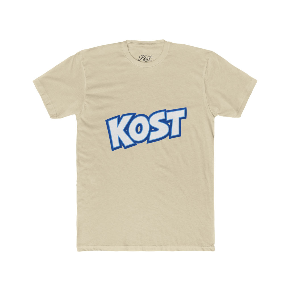 KOST Retro Logo T‑Shirt — Bold Blue Graphic Crew Tee