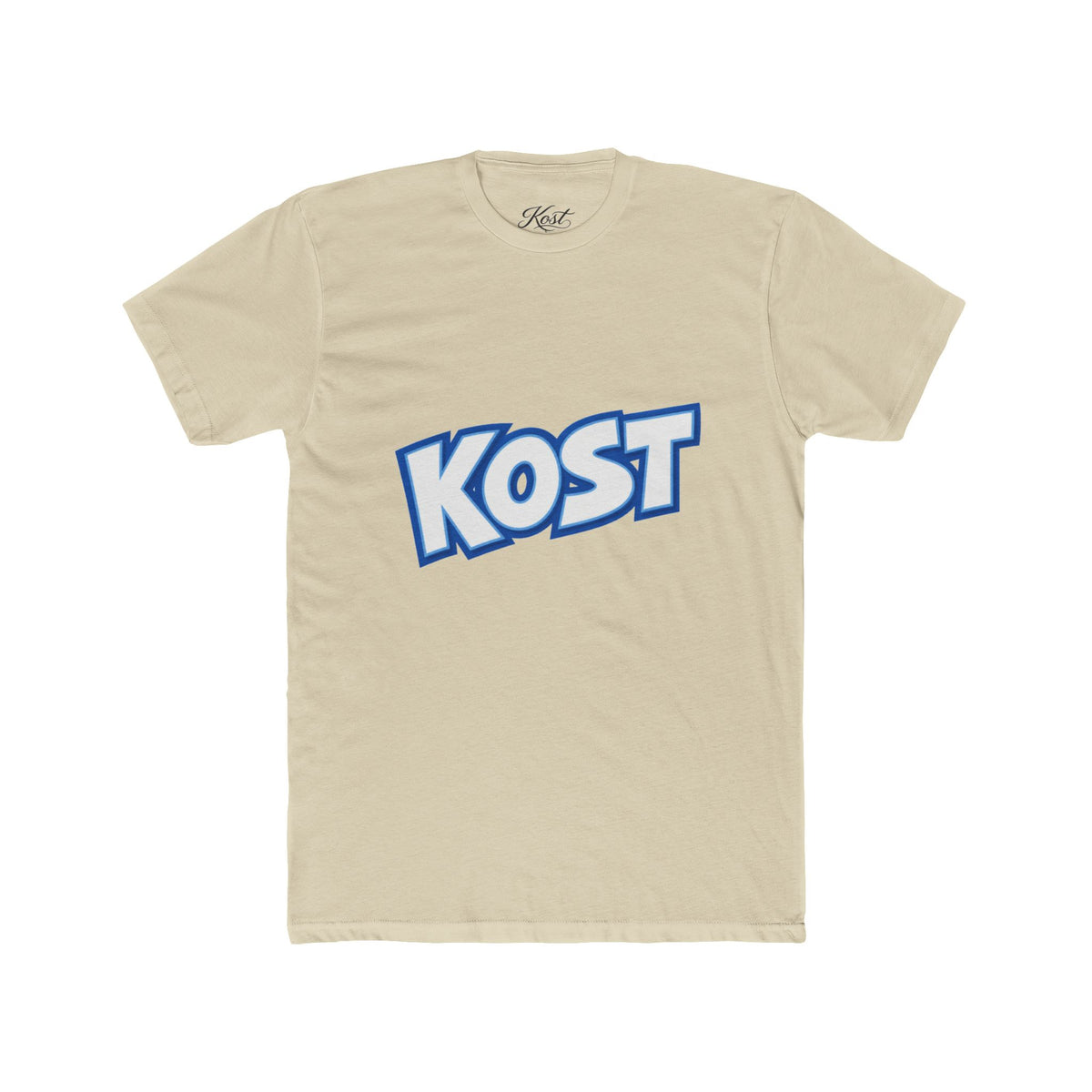 KOST Retro Logo T‑Shirt — Bold Blue Graphic Crew Tee