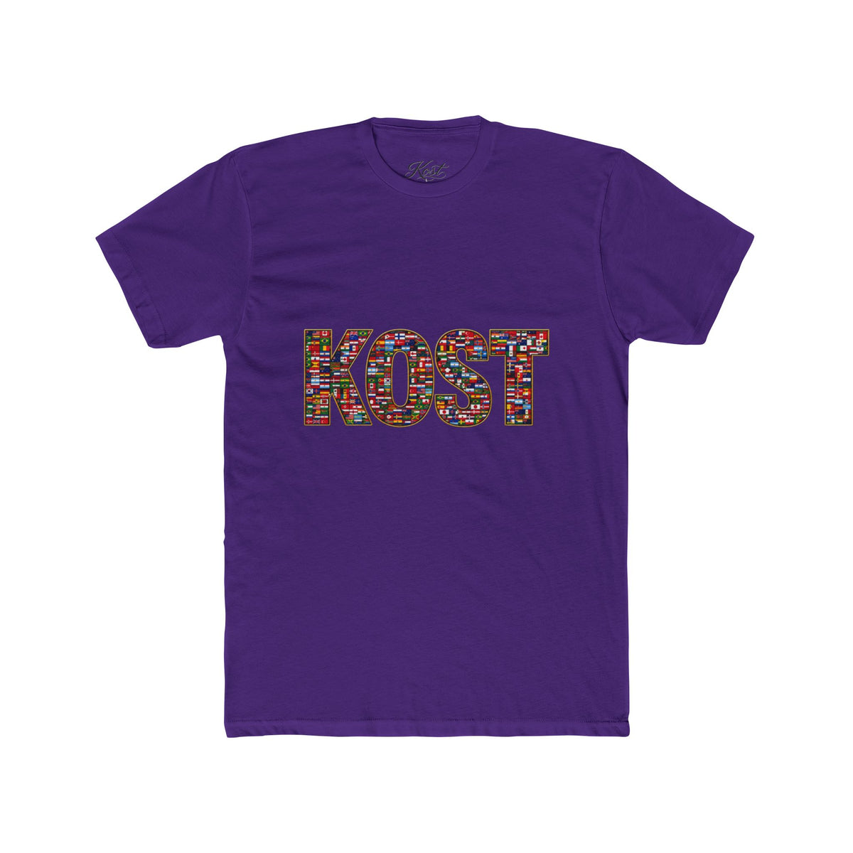 KOST Mosaic Lettered Tee — Colorful Graphic Crewneck T‑Shirt