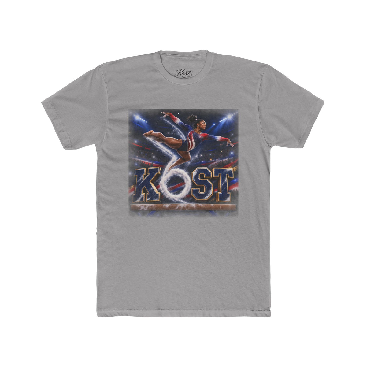 Surfing Skateboarder Graphic Tee — "KOST" Retro Skate Skatepark Shirt