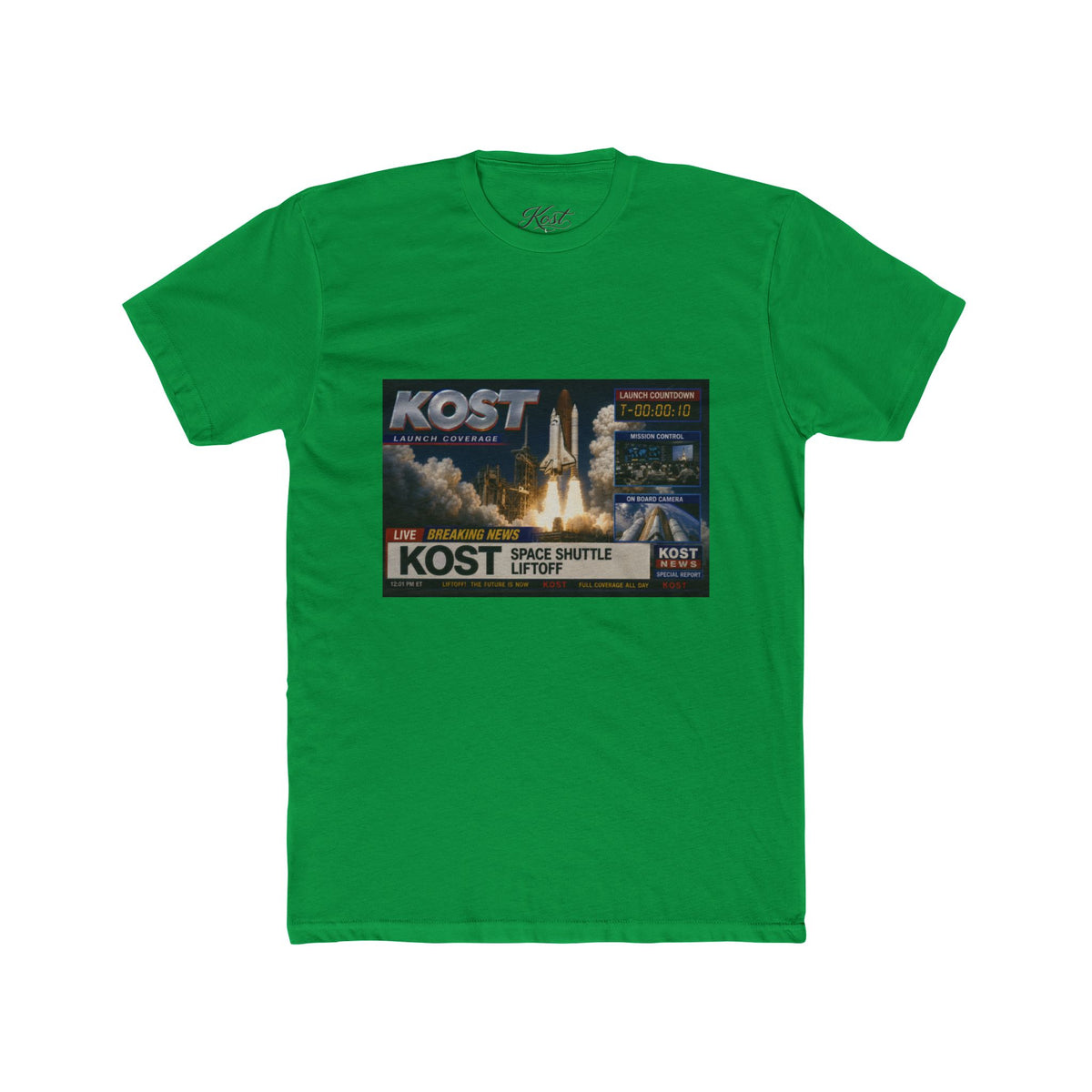KOST Space Shuttle Launch Graphic Tee – Retro Rocket Sci‑Fi T-Shirt