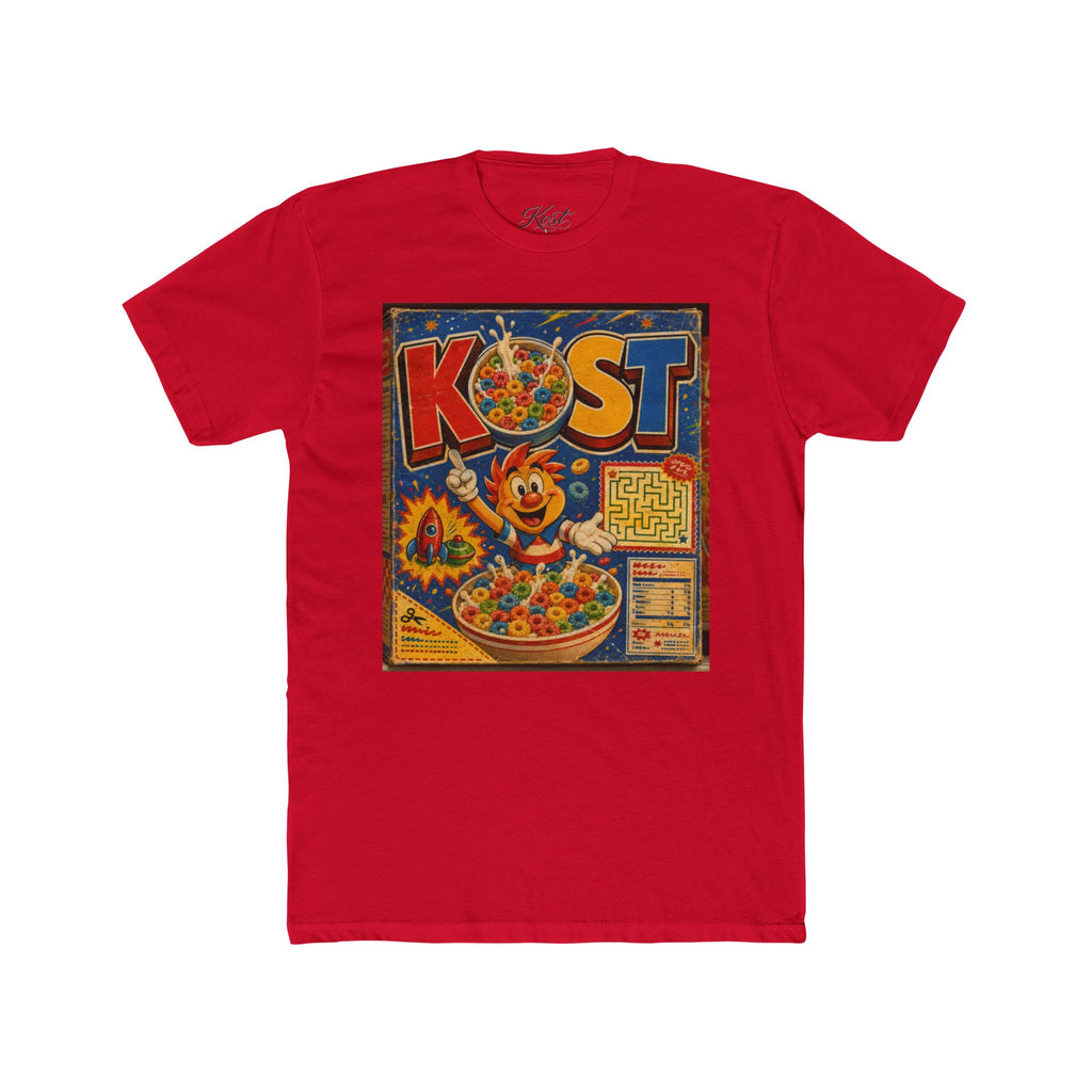 Retro Cereal Box Tee — "KOST" Vintage Breakfast Graphic Shirt