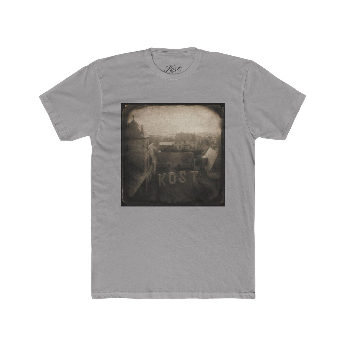 Vintage Road Photo Tee — 'KOST' Distressed Square Print