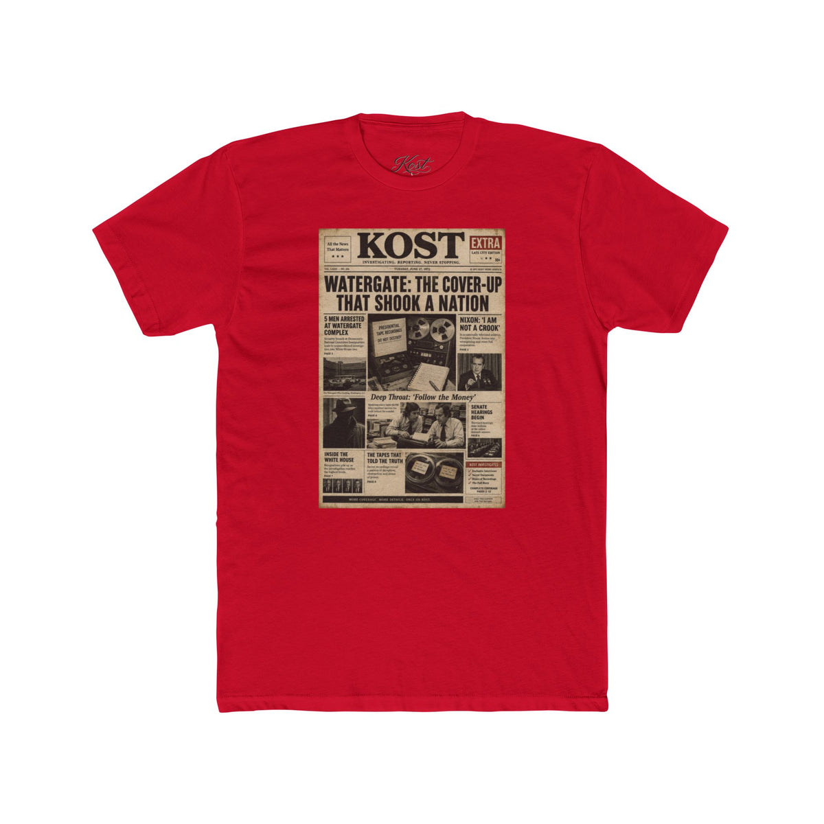 Watergate Front Page T‑Shirt — Vintage Newspaper Graphic Tee