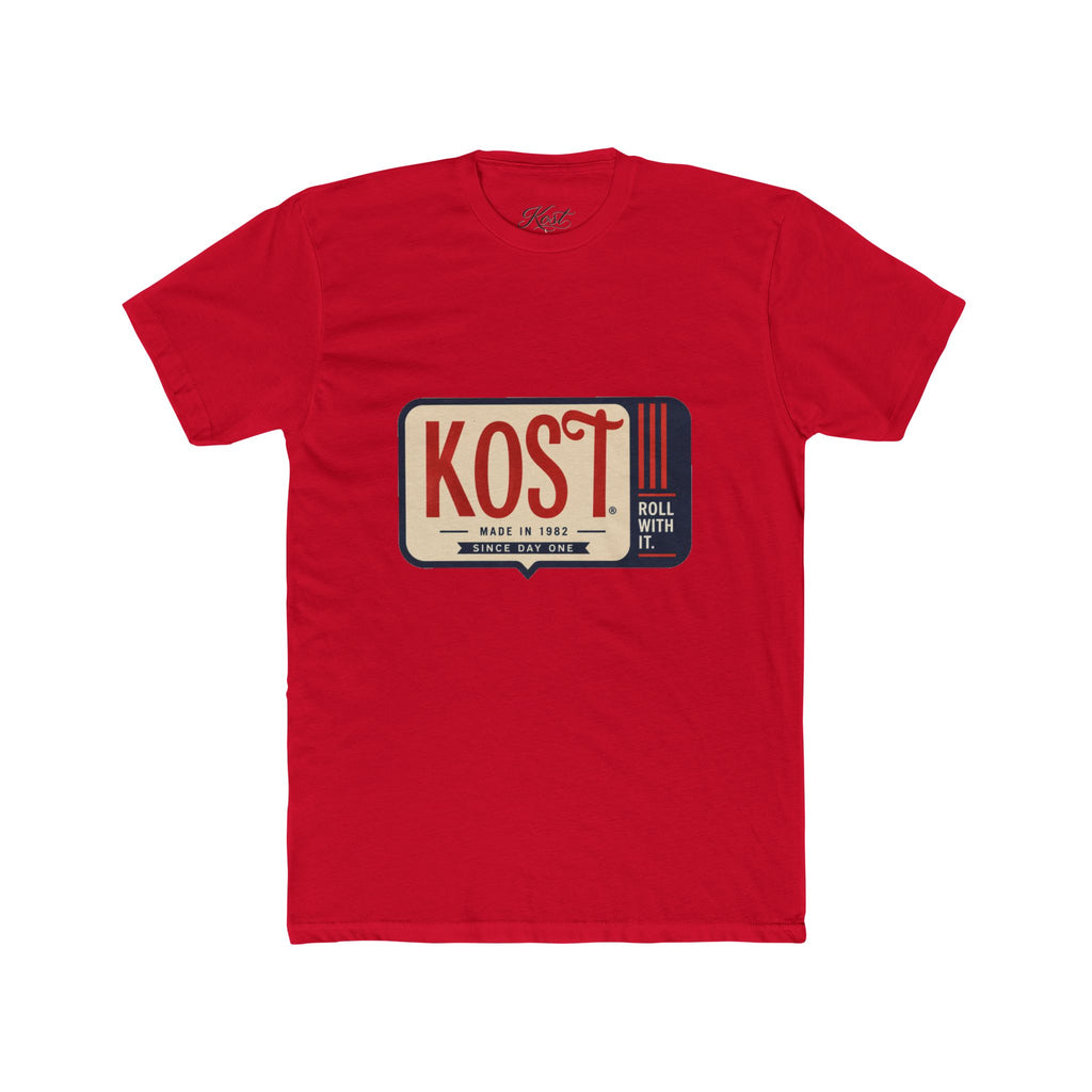 Kost Retro Speech Bubble Tee — "KOST" Vintage Radio Logo T-Shirt
