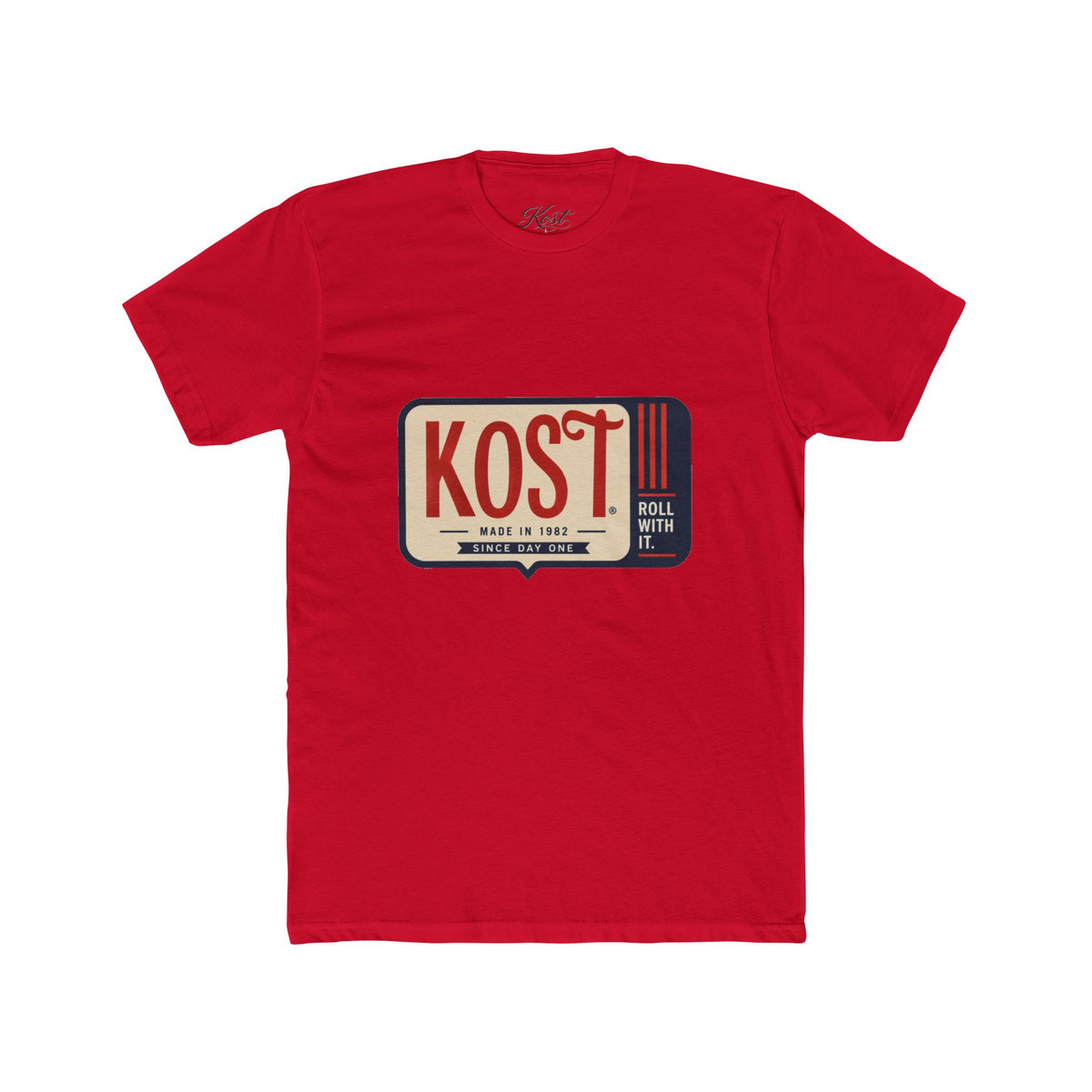 Kost Retro Speech Bubble Tee — "KOST" Vintage Radio Logo T-Shirt