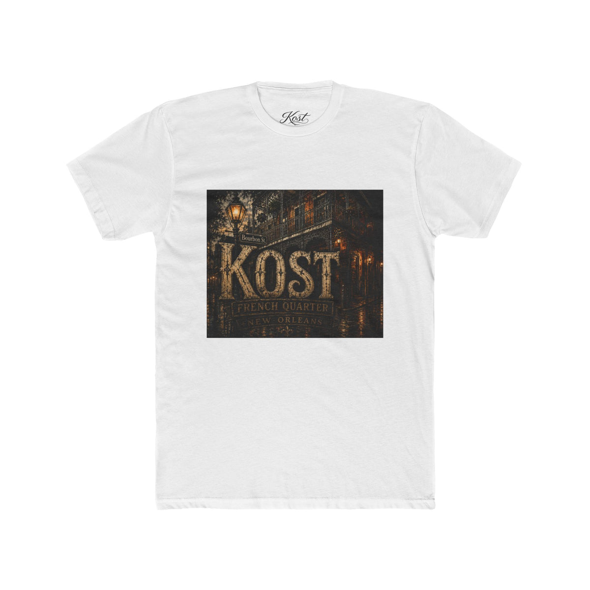 KOST Vintage Street Sign Tee — Rustic Urban Logo T-Shirt