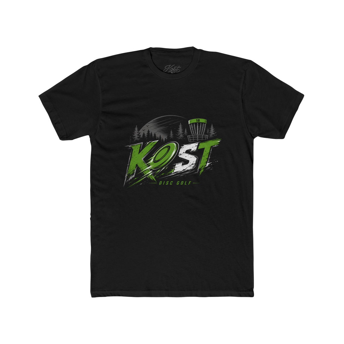 Disc Golf Tee — "K.O.T" Logo Shirt with Basket & Forest Graphic