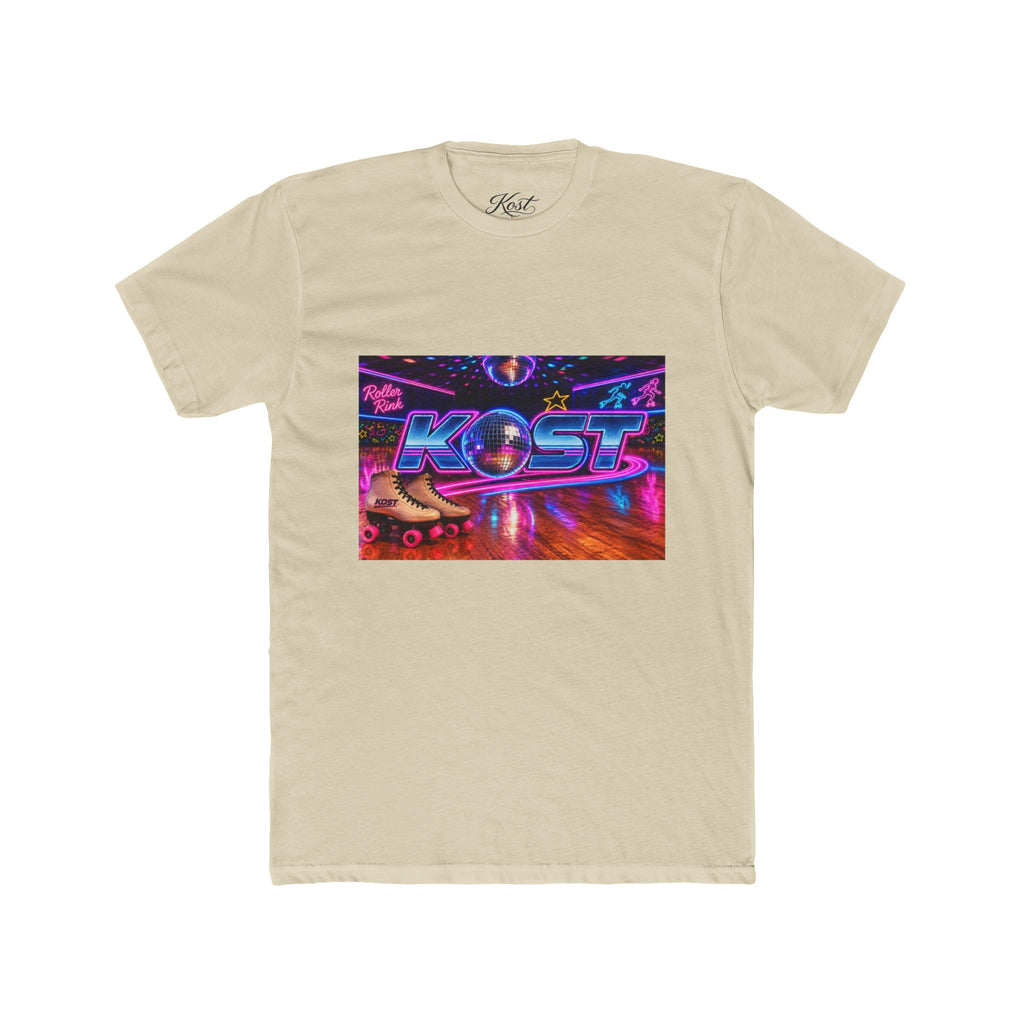 Retro Roller Disco Tee — "KOST" Neon 80s Skate Graphic T-Shirt