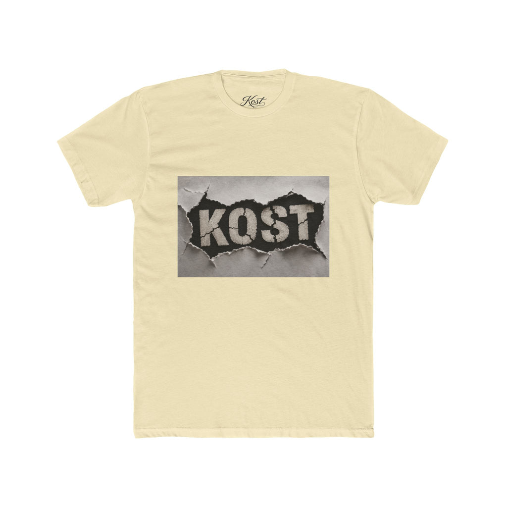 KOST Graphic T-Shirt – Distressed Black and White Streetwear Tee