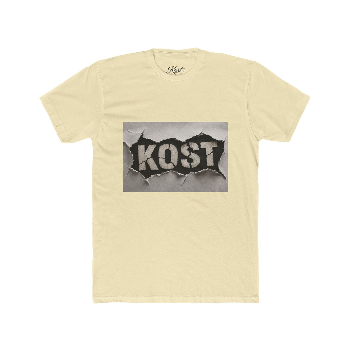 KOST Graphic T-Shirt – Distressed Black and White Streetwear Tee
