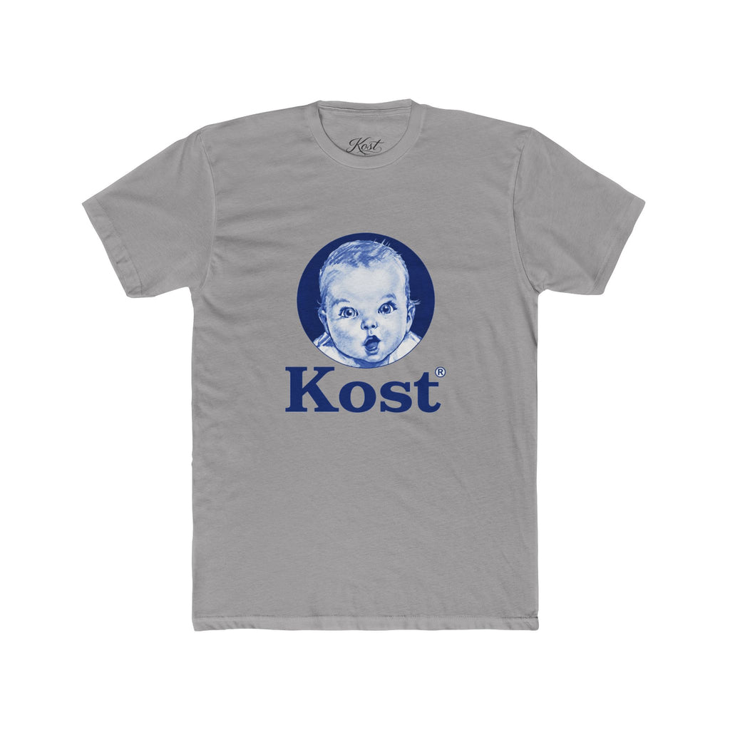 Retro Baby Face Tee — "Kost" Vintage Logo Cotton T-Shirt