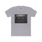 KOST Industrial Metal Plaque T‑Shirt — Vintage Steel Nameplate Tee