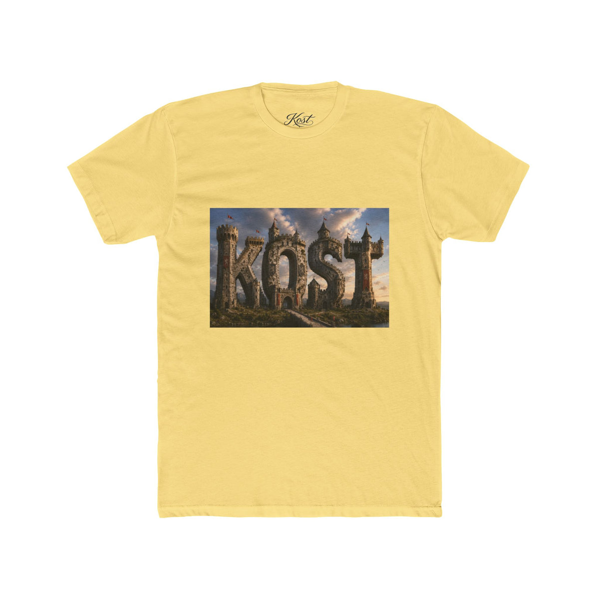 KOST Fantasy Stone Logo Tee — Epic Castle Adventure Graphic T-Shirt