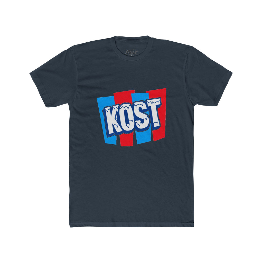 Kost Retro Logo T-Shirt — Red & Blue Graphic Crew Tee