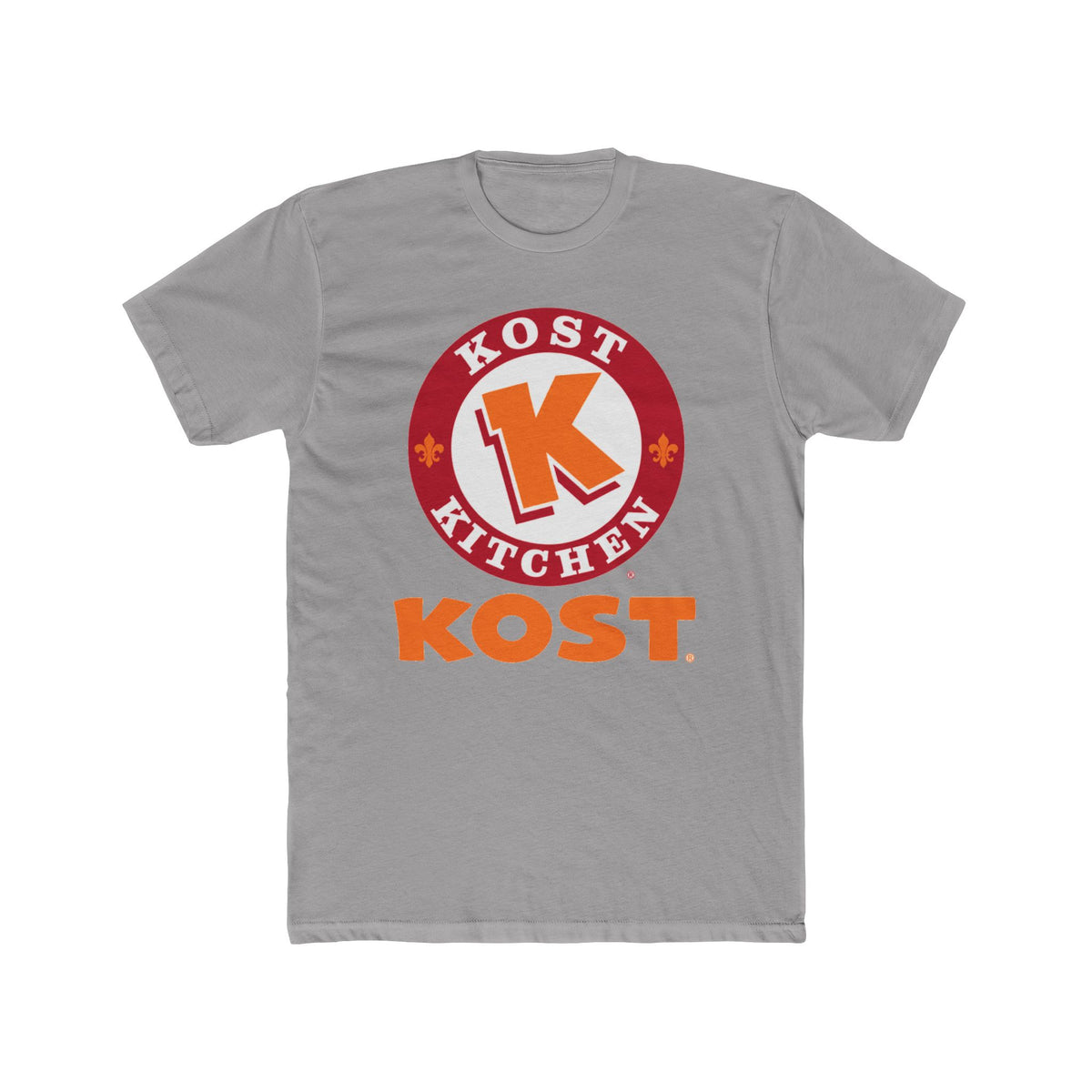 T-Shirt — Kost Kitchen Logo Tee (KOST) | Retro Orange & Red Restaurant Shirt