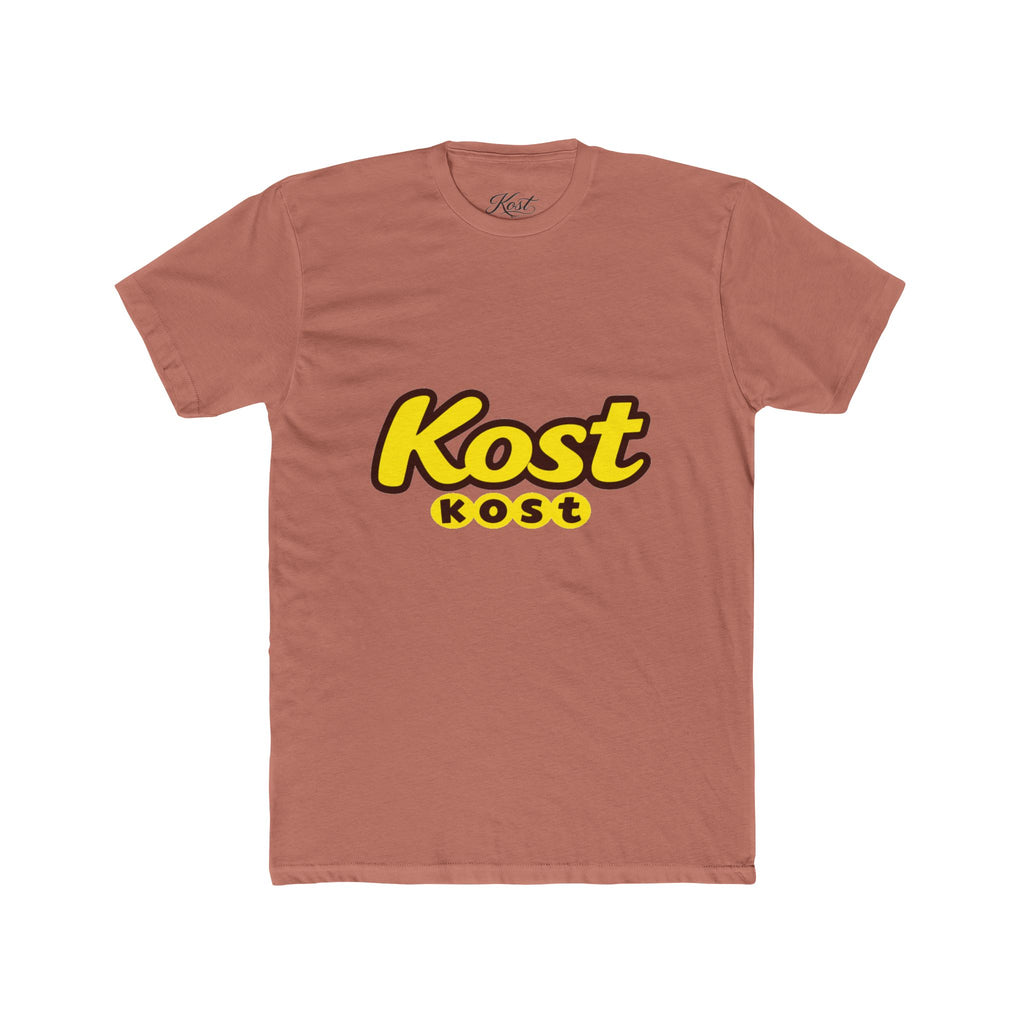 Kost Logo Tee — Retro Yellow Script Graphic T-Shirt