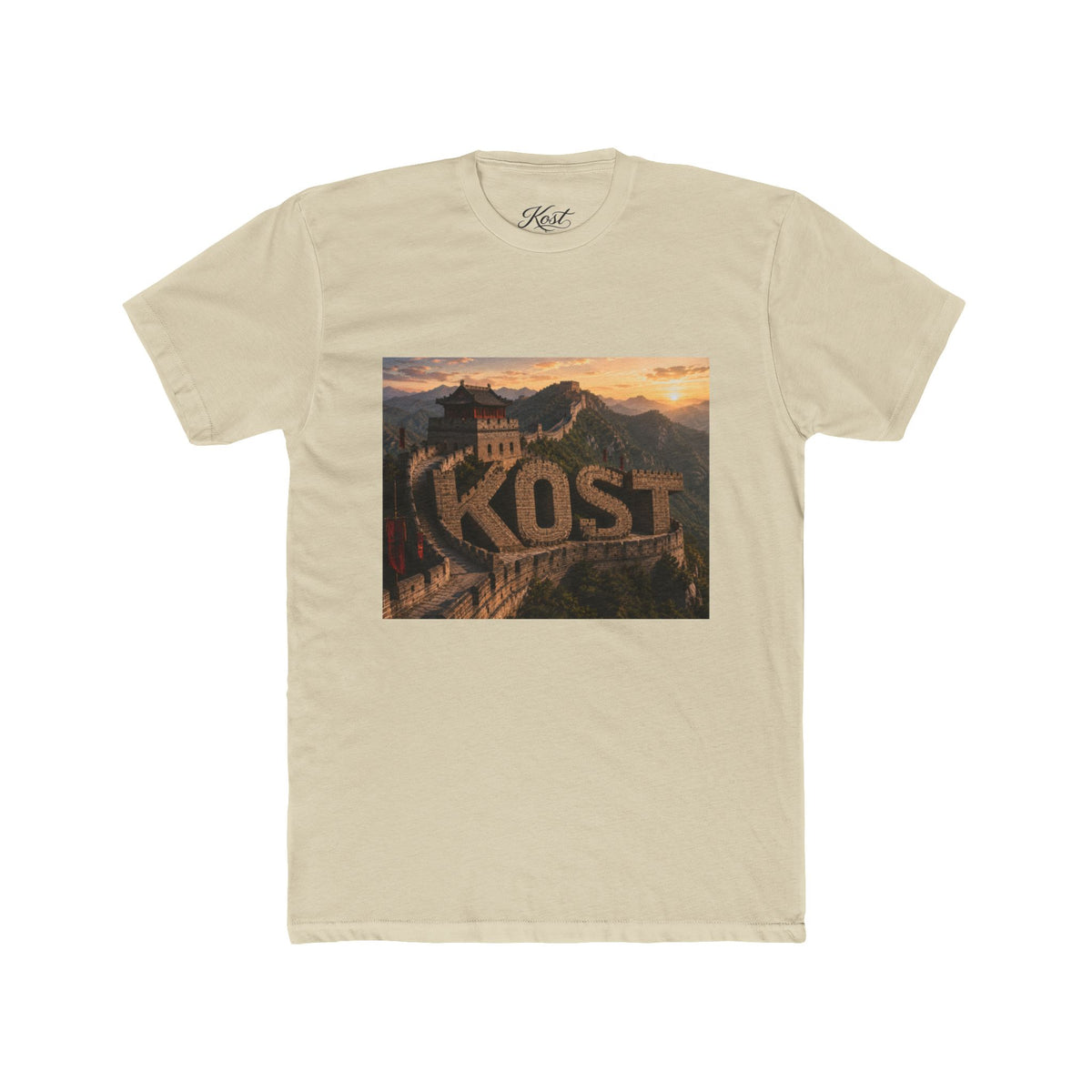KOST Mountain Scenic Graphic Tee — Vintage Sunset Landscape T-Shirt