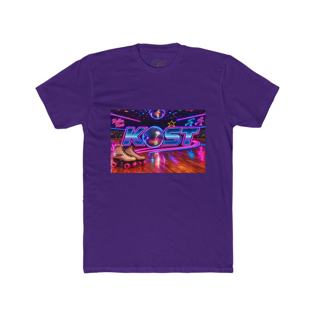 Retro Roller Disco Tee — "KOST" Neon 80s Skate Graphic T-Shirt