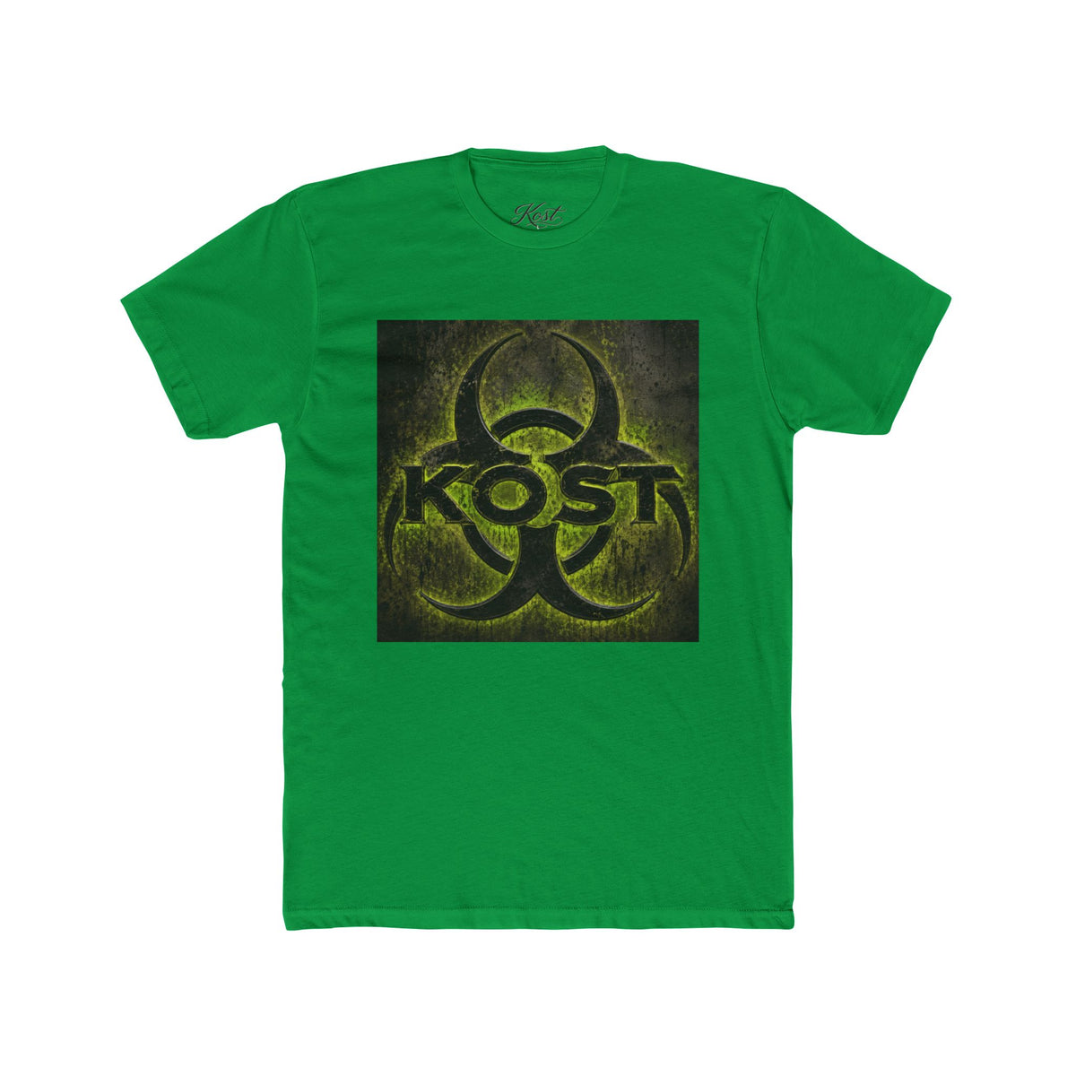Biohazard KOST Graphic Tee — Distressed Neon Toxic Logo T-Shirt