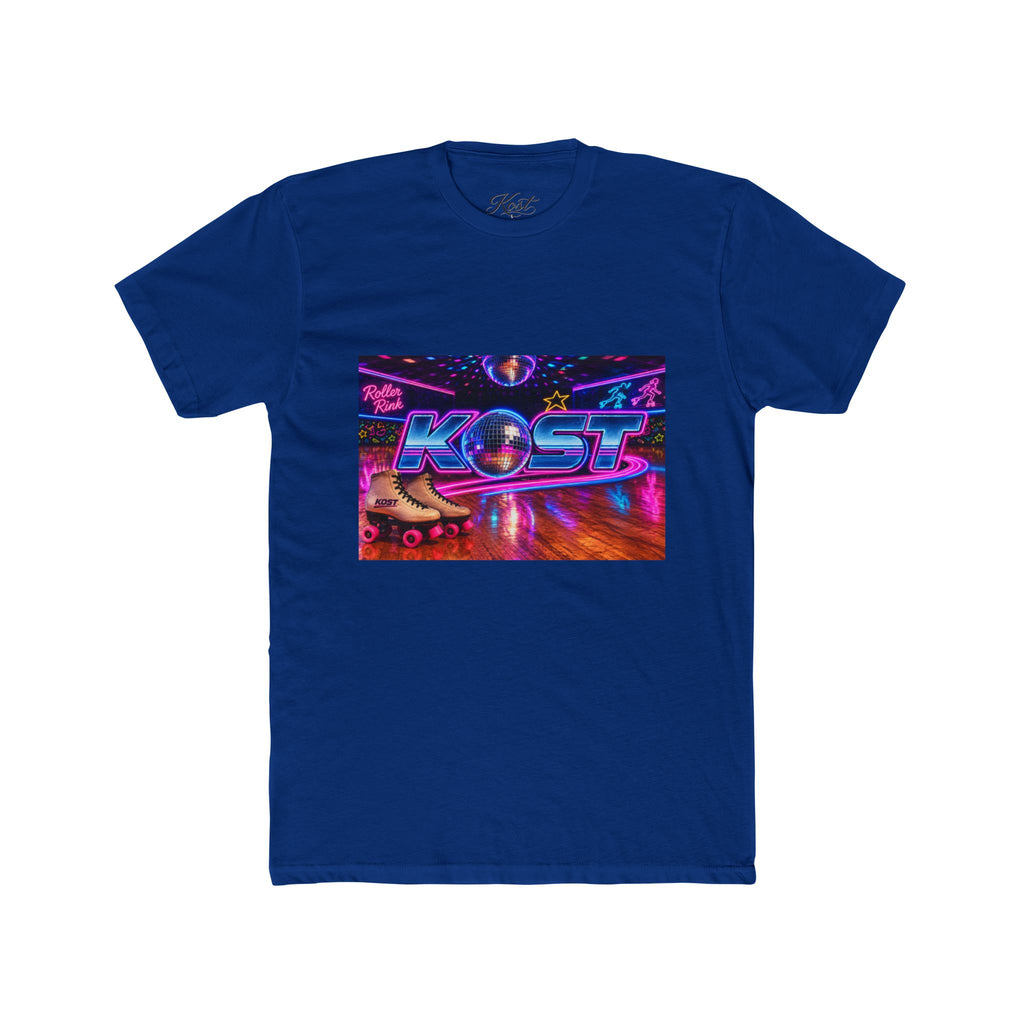 Retro Roller Disco Tee — "KOST" Neon 80s Skate Graphic T-Shirt