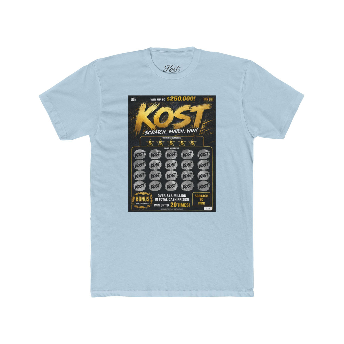 KOST Lottery Scratch-Off Tee — Vintage Game Ticket Graphic T-Shirt