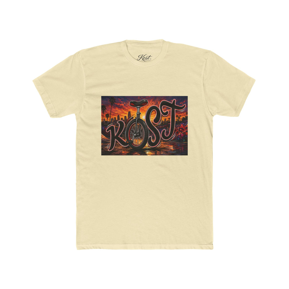 “Kost” City Skyline Graphic Tee — Vintage Sunset Urban Streetwear T‑Shirt