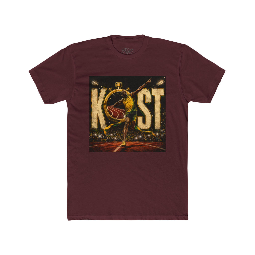 KOST Track Runner Graphic Tee — 'KOST' Stopwatch Running Design