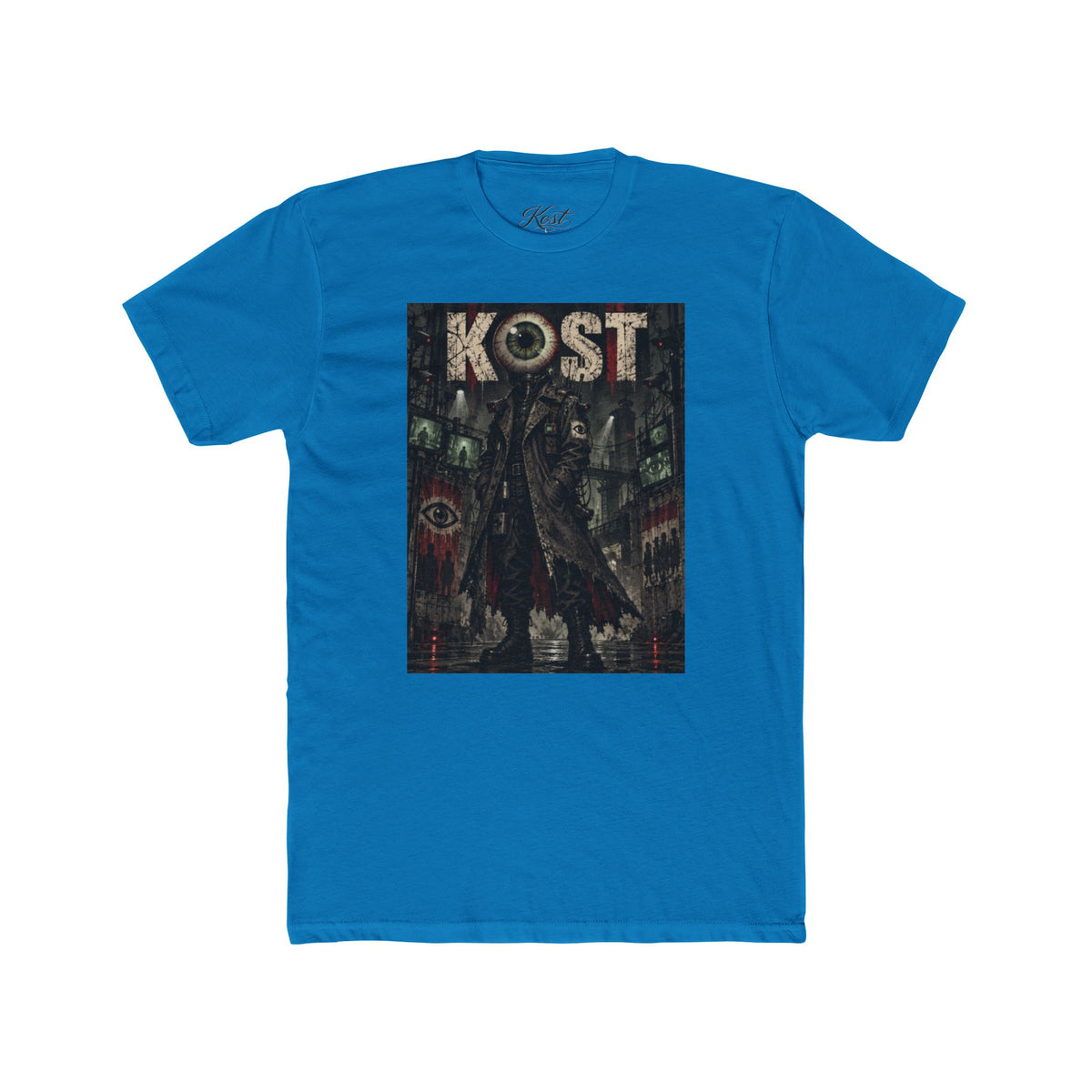 KOST Gothic Black Art Tee — Dark Vintage Band-Style Graphic T-Shirt