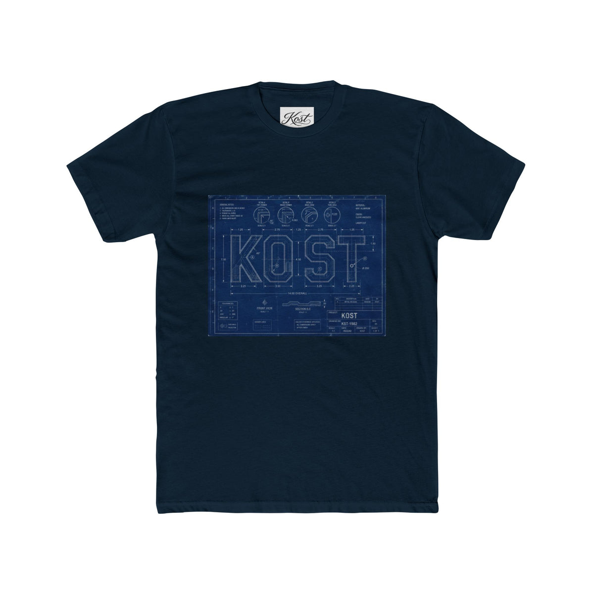 Blueprint Crew Tee — KOST Technical Graphic T-Shirt