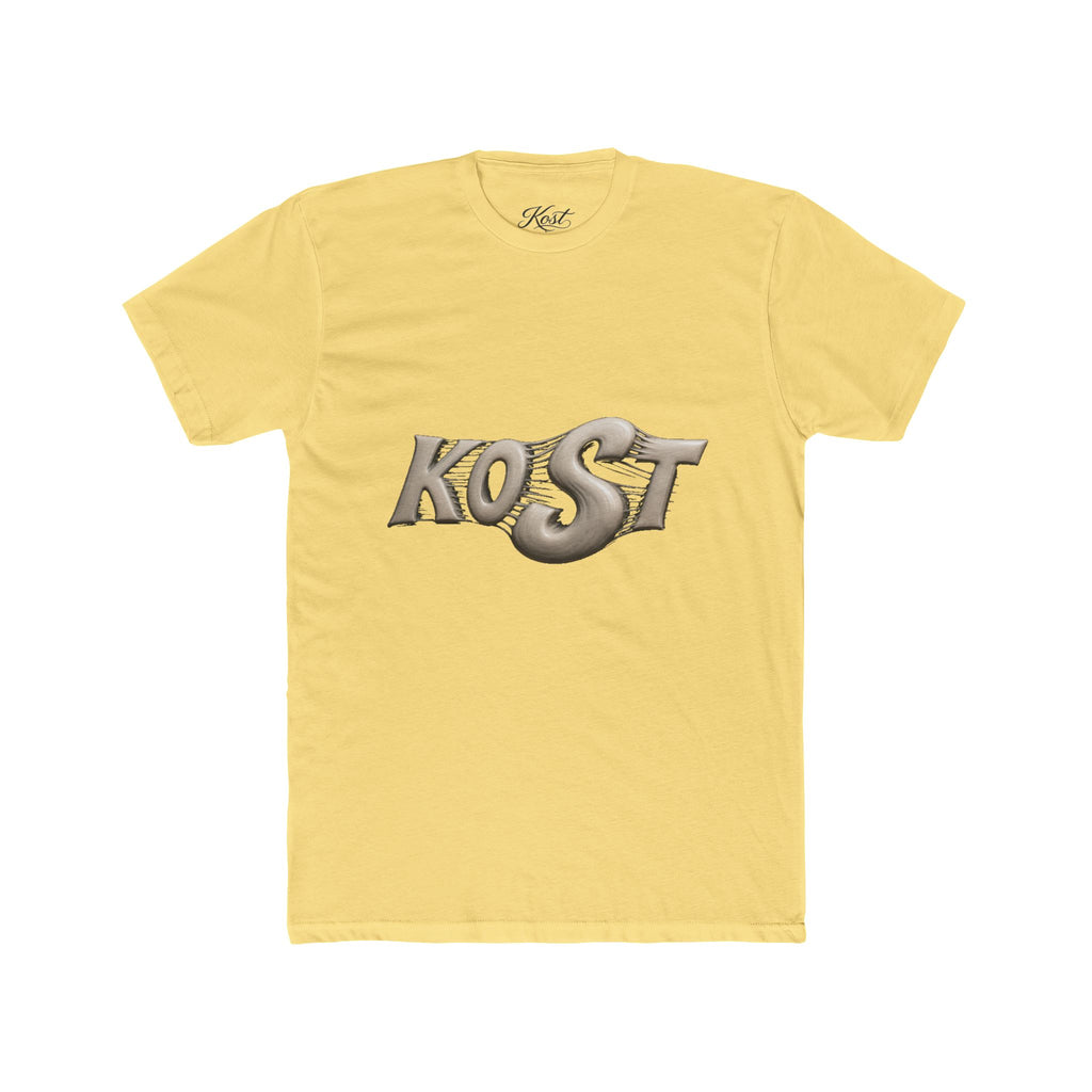 KOST Metallic Logo Tee - Retro Chrome Graphic T-Shirt