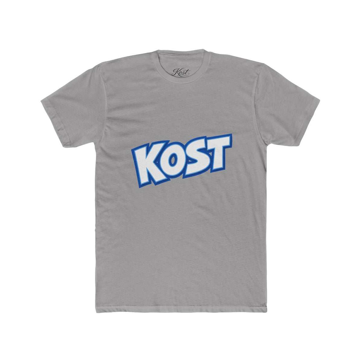 KOST Retro Logo T‑Shirt — Bold Blue Graphic Crew Tee