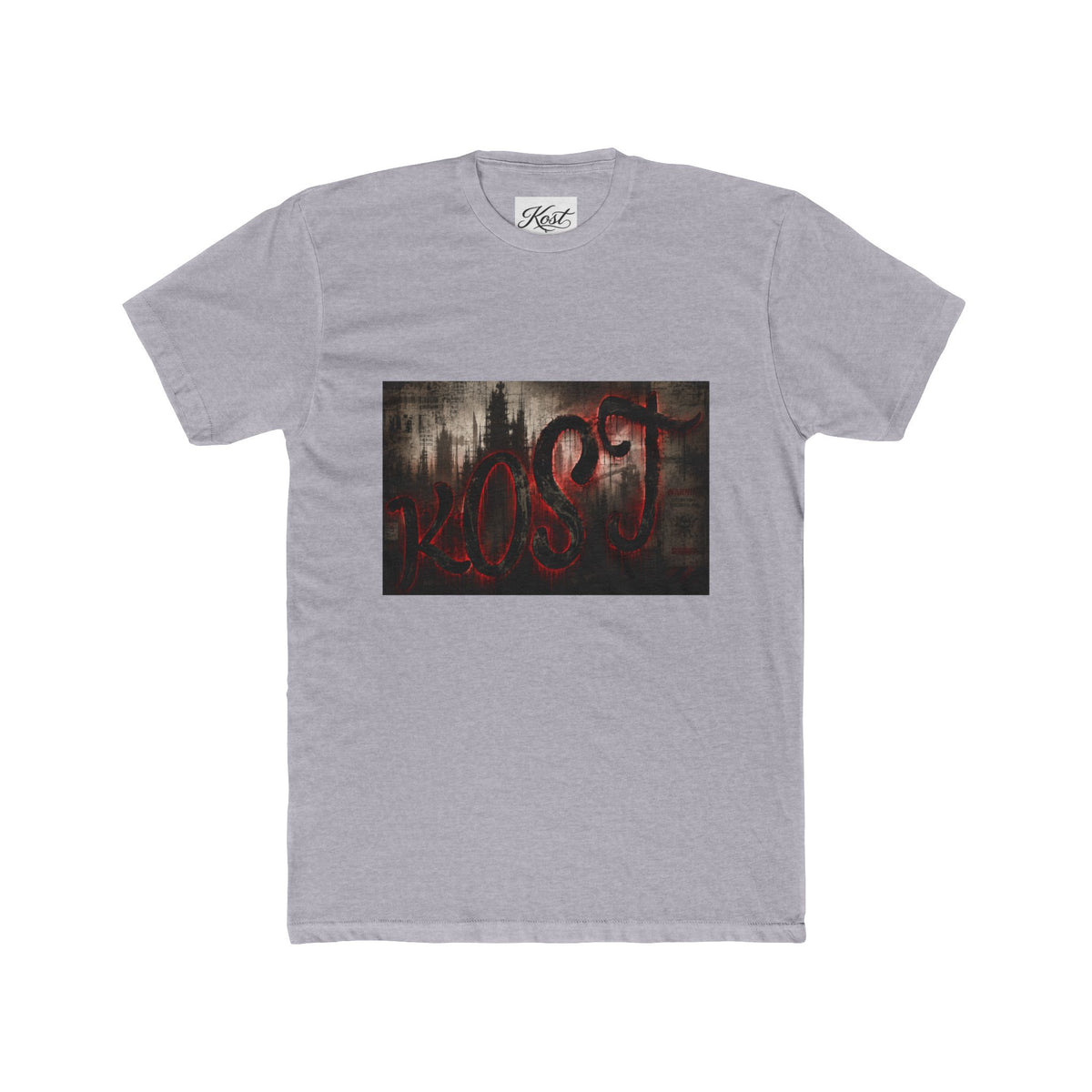 Lost Forest Graphic Tee — "LOST" Red Script on Dark Woods