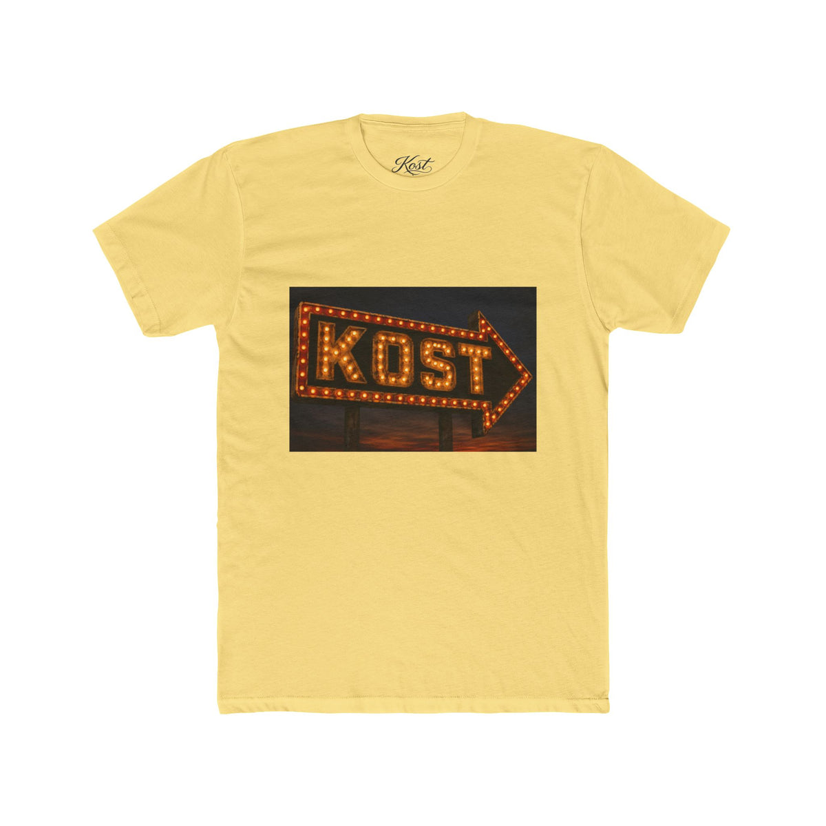KOST Marquee Arrow Tee — Vintage Neon Sign Graphic T-Shirt