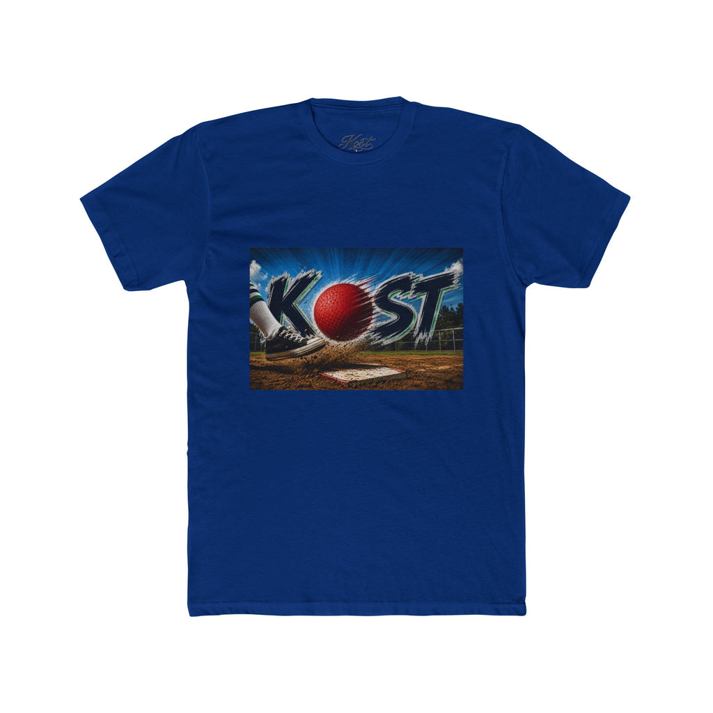 Baseball Graphic Tee — "KOST" Red Ball Field Design
