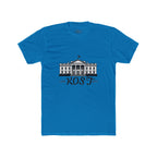 White Tee with White House Illustration and "KOST" Script – Patriotic Graphic T-Shirt