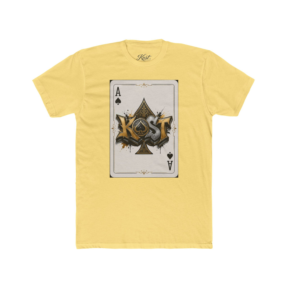 Ace of Spades Graphic Tee — Gold Foil Playing Card Design
