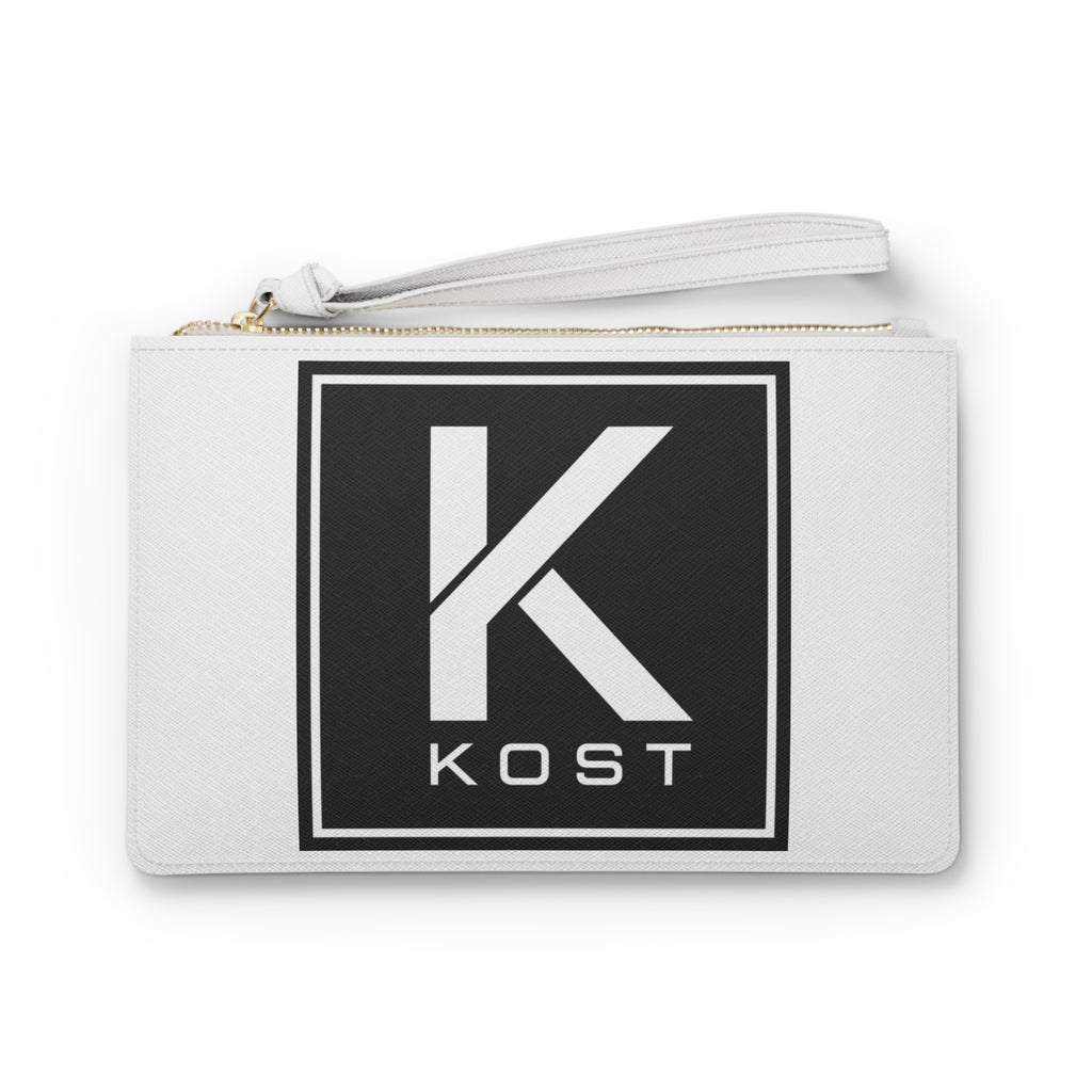Kost Logo White Clutch Bag